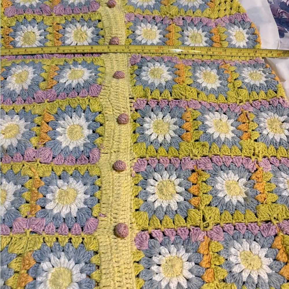 Alemais Patchwork Granny Squares Crochet Midi Dress - Picture 11 of 16